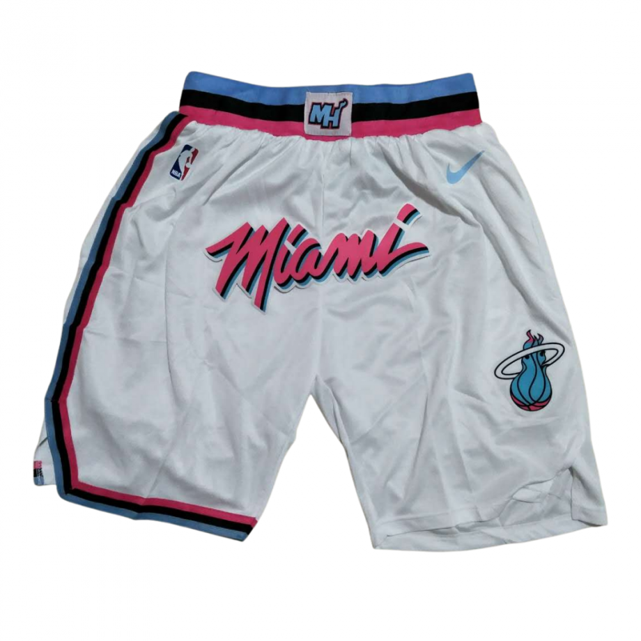 prod Miami Heat White Just Don Shorts