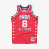 Kobe Bryant 2003 NBA All Star West Authentic Hardwood Classic Jersey - Red