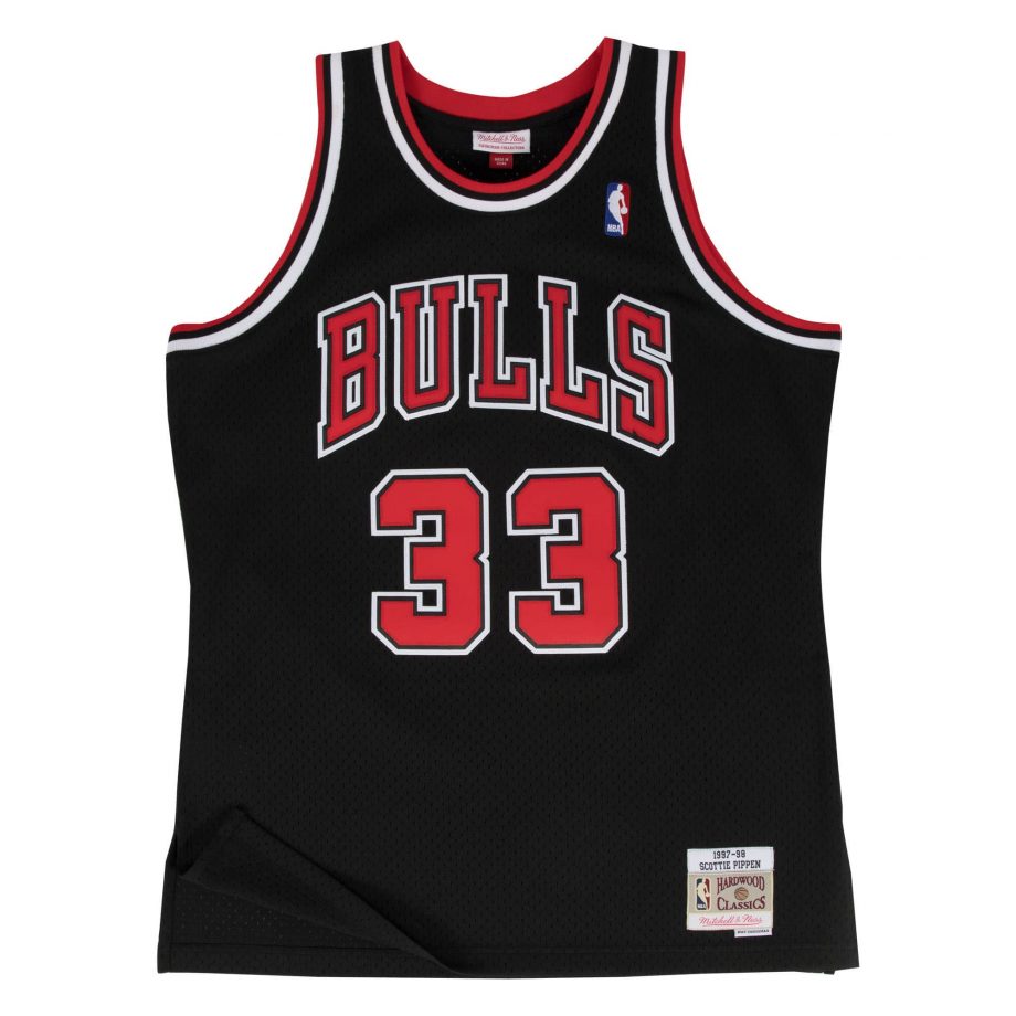 prod Scottie Pippen Chicago Bulls 1997-1998 Black Authentic Jersey