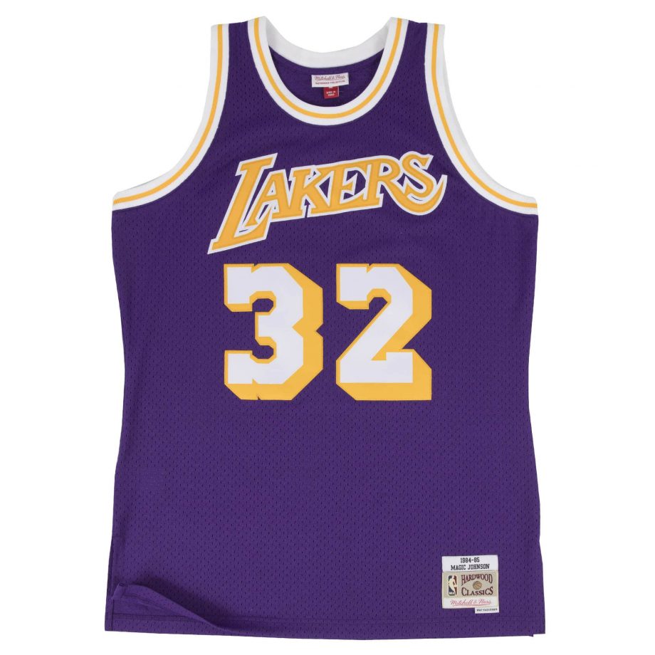 prod Magic Johnson Los Angeles Lakers Road 1984-1985 Authentic Jersey