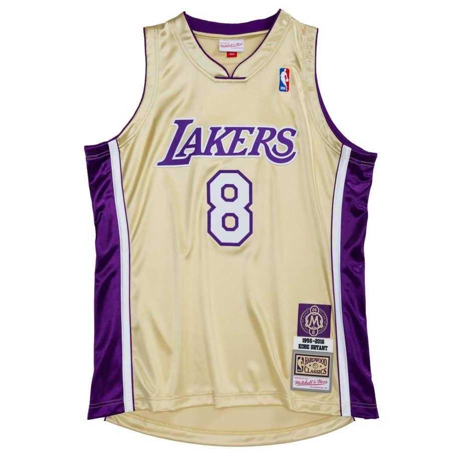 prod Kobe Bryant Los Angeles Lakers 1996-2016 Yellow Authentic Jersey