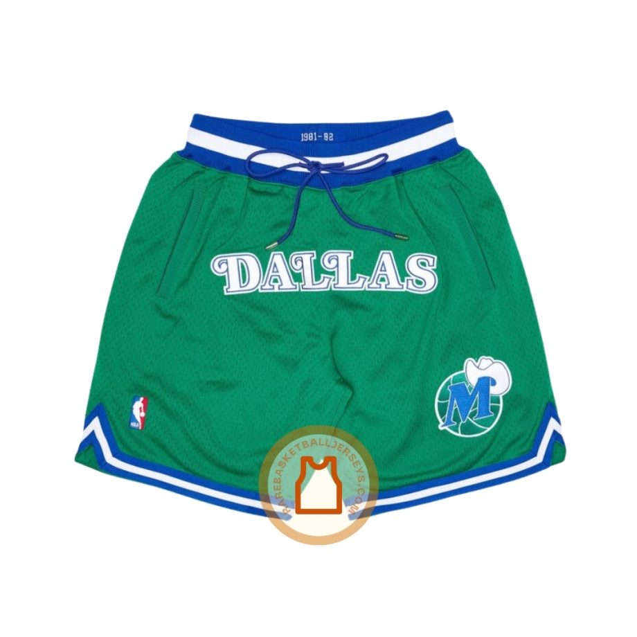 prod Dallas Mavericks 2016-2017 Green Just Don Shorts