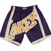 Los Angeles Lakers Big Face M&N Shorts Purple Hardwood Classics