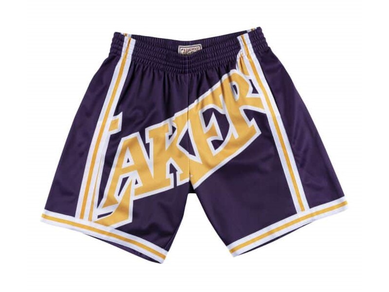 Los Angeles Lakers Big Face M&N Shorts Purple Hardwood Classics - Rare  Basketball Jerseys