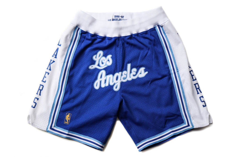 Los Angeles Lakers M&N 1996-1997 LOS ANGELES Royal Blue Shorts - Rare Basketball  Jerseys