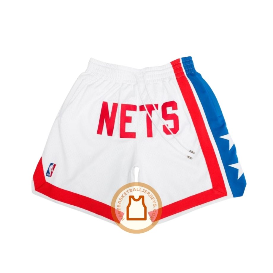 prod New Jersey Nets 1979-1981 Authentic White Just Don Shorts