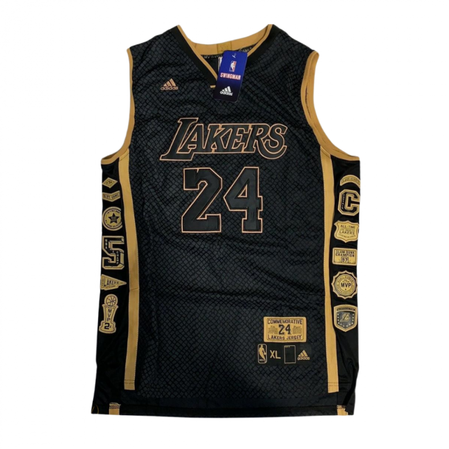 prod Kobe Bryant #24 Commemorative Lakers Jersey Black Mamba