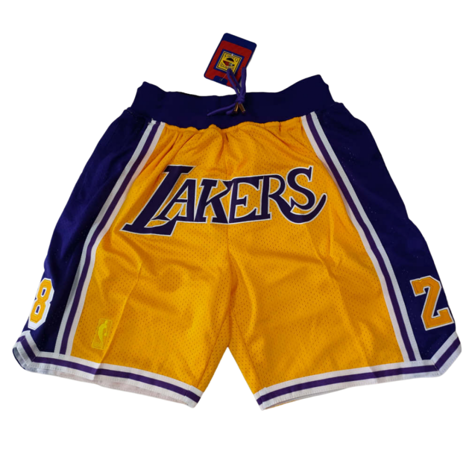 prod Kobe Bryant 8/24 Yellow Los Angeles Lakers Shorts
