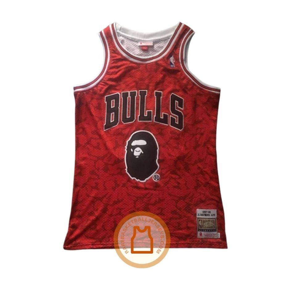 prod BAPE x Mitchell & Ness Chicago Bulls Authentic Jersey