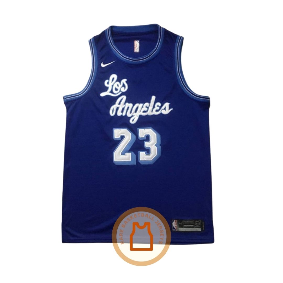 Men's Los Angeles Lakers LeBron James Nike Blue Classic Edition Name &  Number T-Shirt