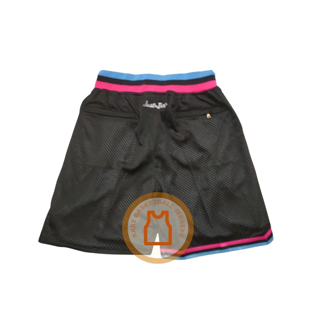 Miami Heat Vice City Edition Black Just Don Shorts - Rare Basketball Jerseys