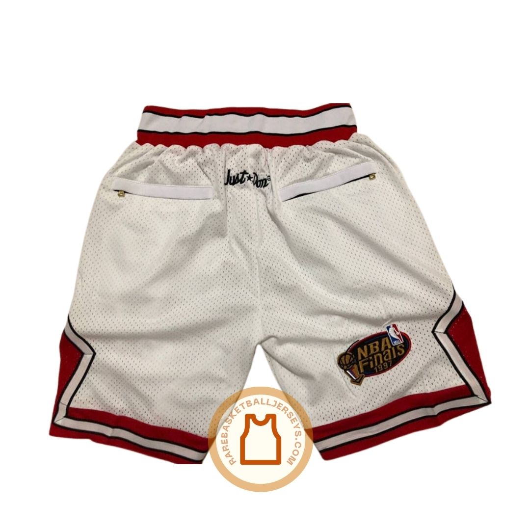 Chicago Bulls Classics 90's Basketball Just Don Shorts White/Red All Sizes  Vintage Retro Classic