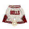 Chicago Bulls 1997-1998 NBA Finals White Just Don Shorts