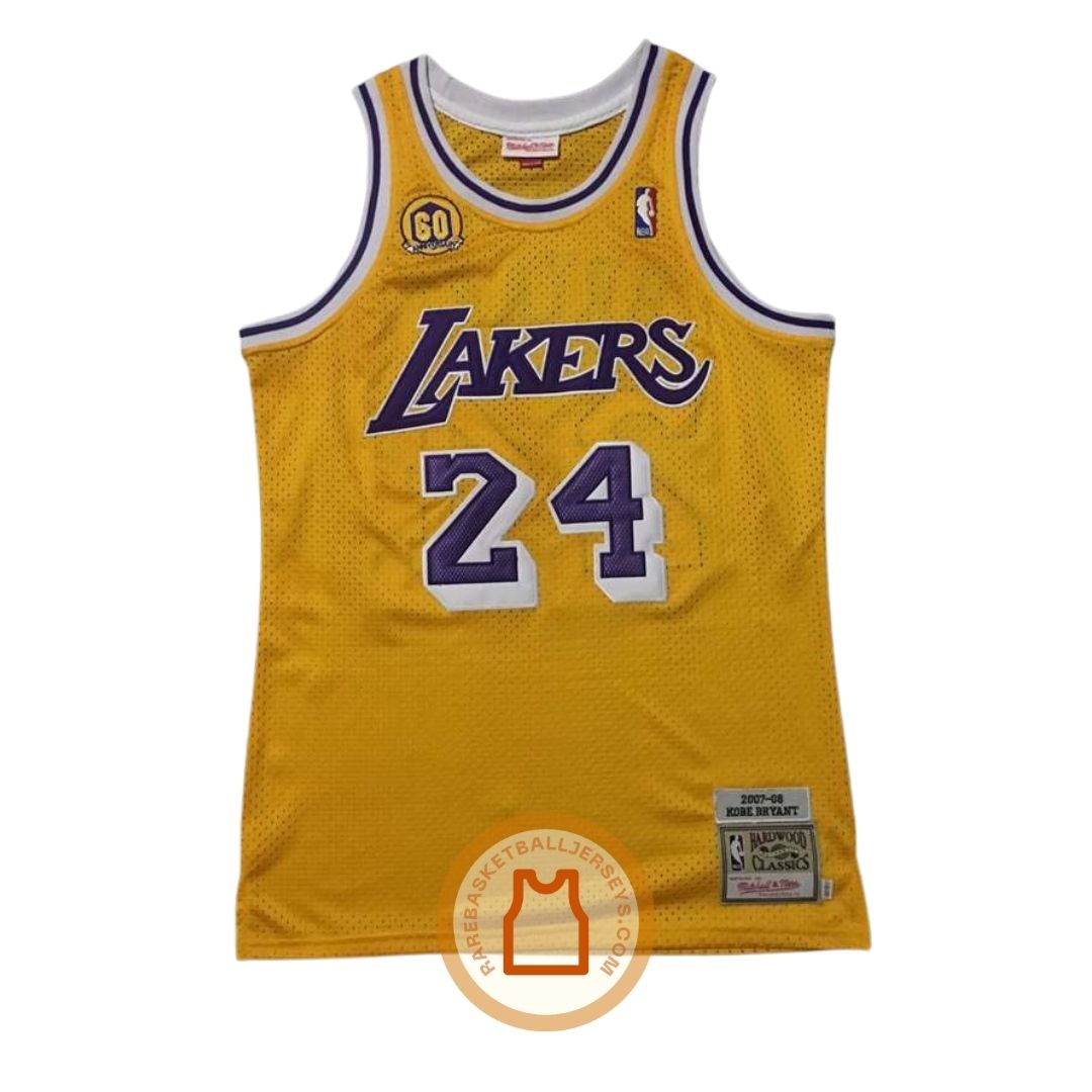 Kobe Bryant Los Angeles Lakers 2007-2008 60th Year Authentic Jersey - Rare  Basketball Jerseys