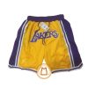 Los Angeles Lakers 1995-1996 Yellow Just Don Shorts