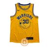 Stephen Curry Golden State Warriors 2019-2020 Yellow Authentic Jersey