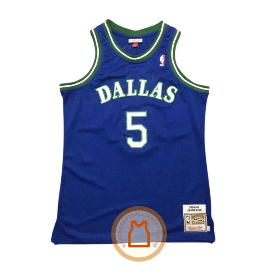 prod Jason Kidd Dallas Mavericks 1994-1995 Blue Authentic Jersey