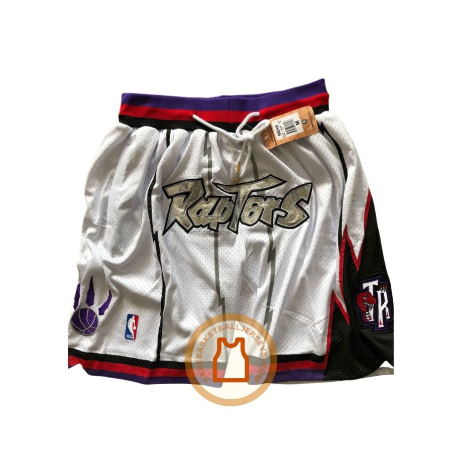 prod Toronto Raptors 1998-1999 White Just Don Shorts