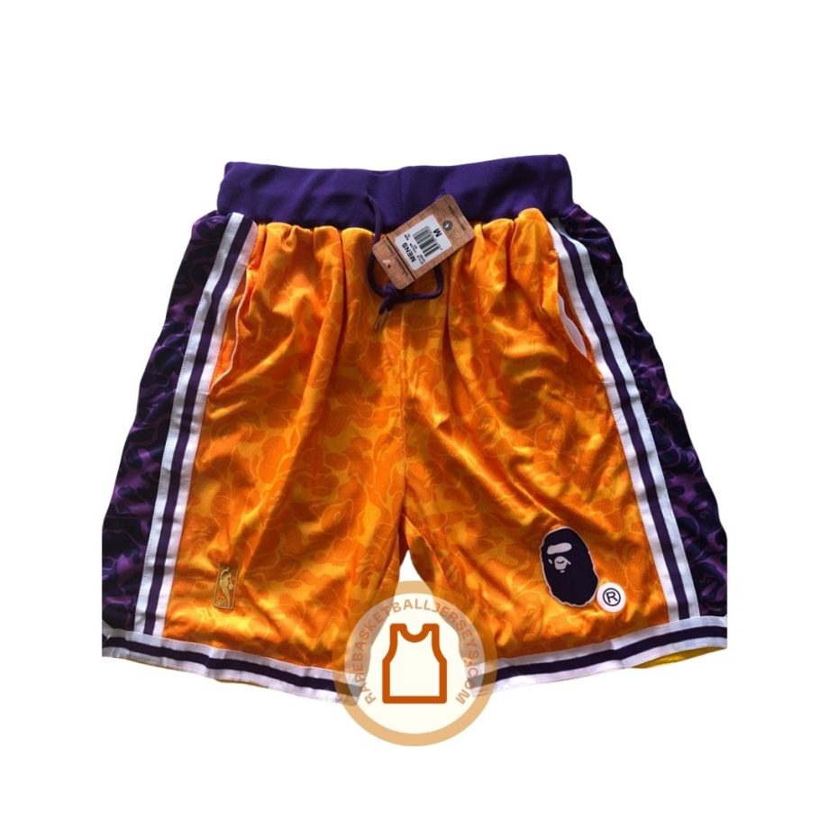 prod Los Angeles Lakers 1996-1997 BAPE x Mitchell & Ness Authentic Shorts