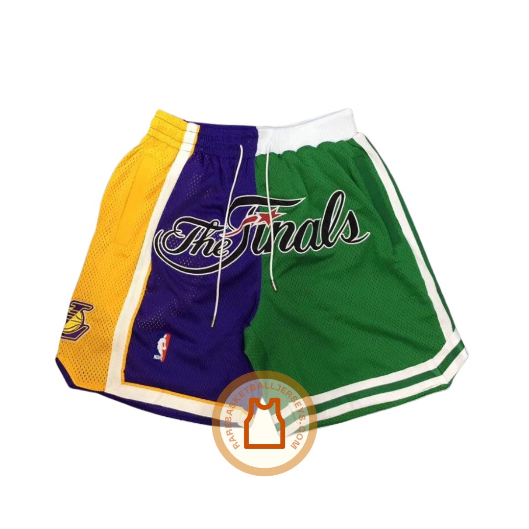 Just Don Split NBA Finals Shorts Lakers/Celtics Multi - Purple/Green