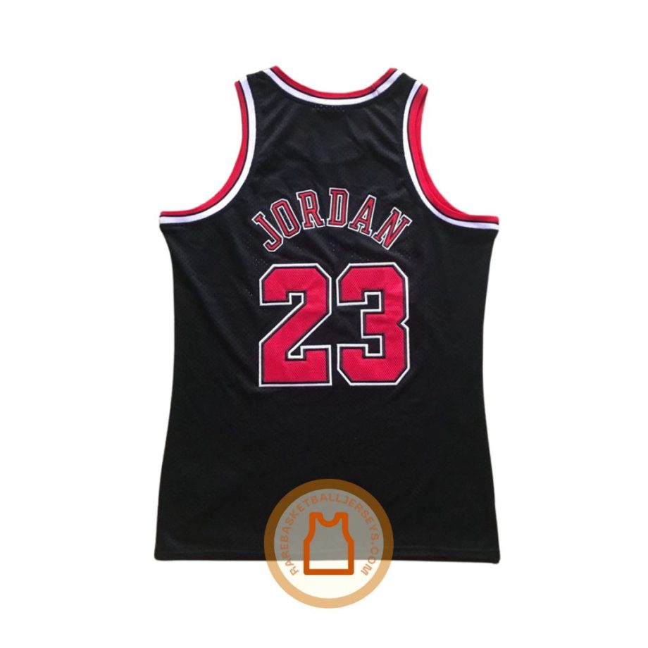 prod Micheal Jordan Chicago Bulls 1997-1998 Black Authentic Shirt