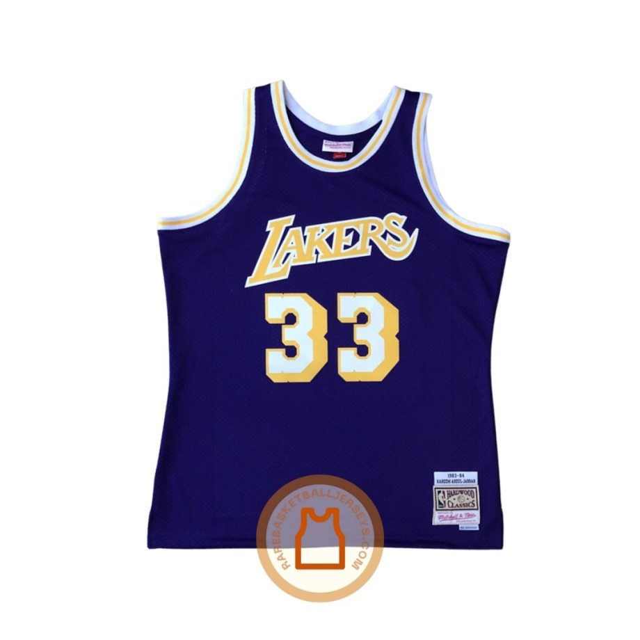 prod Kareem Abdul-Jabbar Los Angeles Lakers 1983-1984 Purple Authentic Jersey