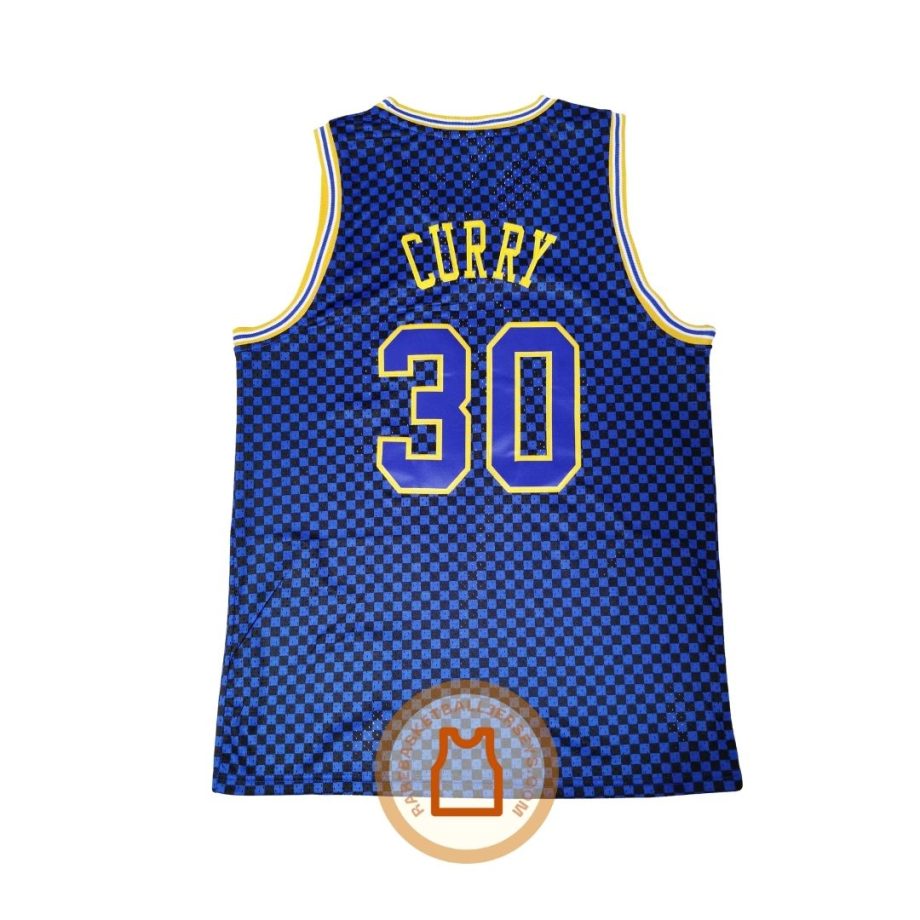 prod Stephen Curry Golden State Warriors Checkerboard Authentic Jersey