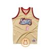 Allen Iverson Philadelphia 76ers 1997 Mitchell & Ness Gold Authentic Jersey