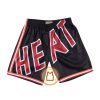 Miami Heat M&N Big Face Black Shorts