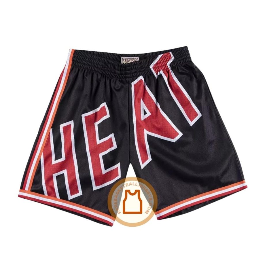 prod Miami Heat M&N Big Face Black Shorts