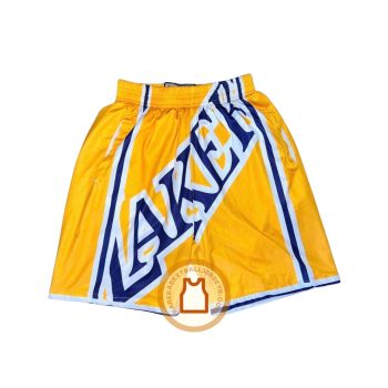 Los Angeles Lakers Hardwood Classics Yellow Shorts