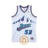 Karl Malone Utah Jazz 1996-1997 White Authentic Jersey