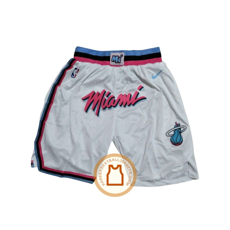 prod Miami Heat 2020-2021 Vice City Edition White Just Don Shorts